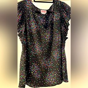 Kate Spade Confetti V neck top
